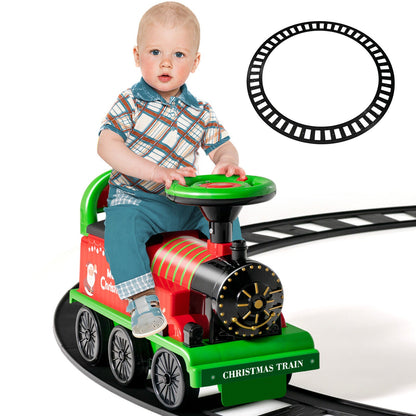 Green Electric Kids Train Toy with Unique Design and Stickers