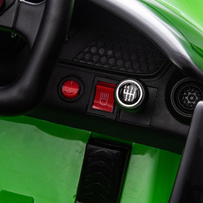 Green Electric Ride-On Car with Remote Control, MP3 Player, and 3 Speed Options for Kids