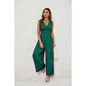 Sleeveless Jumpsuit High Waist Slim Straight Leg Wide