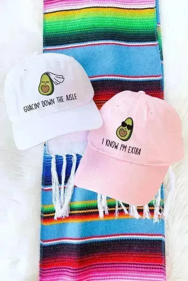 Fiesta Avocado Hat - Guac Wedding Cap - Bachelorette Party Hat - Adjustable