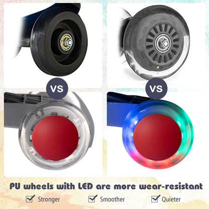 Gymax Kids' Red Wiggle Car with Flashing Wheels - Fun Ride-on Toy for Toddlers and Kids