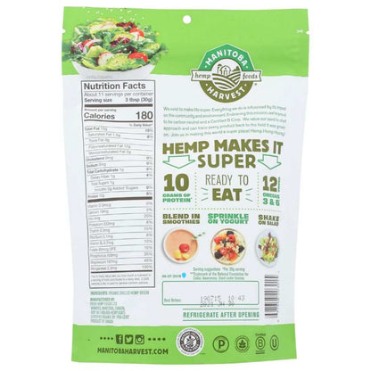 MANITOBA HARVEST: Organic Hemp Hearts, 12oz - Nutritious Plant Protein