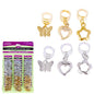 Hair Ornament Filigree Tube Shapes, Gold/Silver, 10 mm