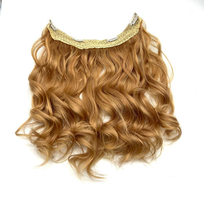 VIP Halo Hair Extensions Body Wave Real Human Hair 14"