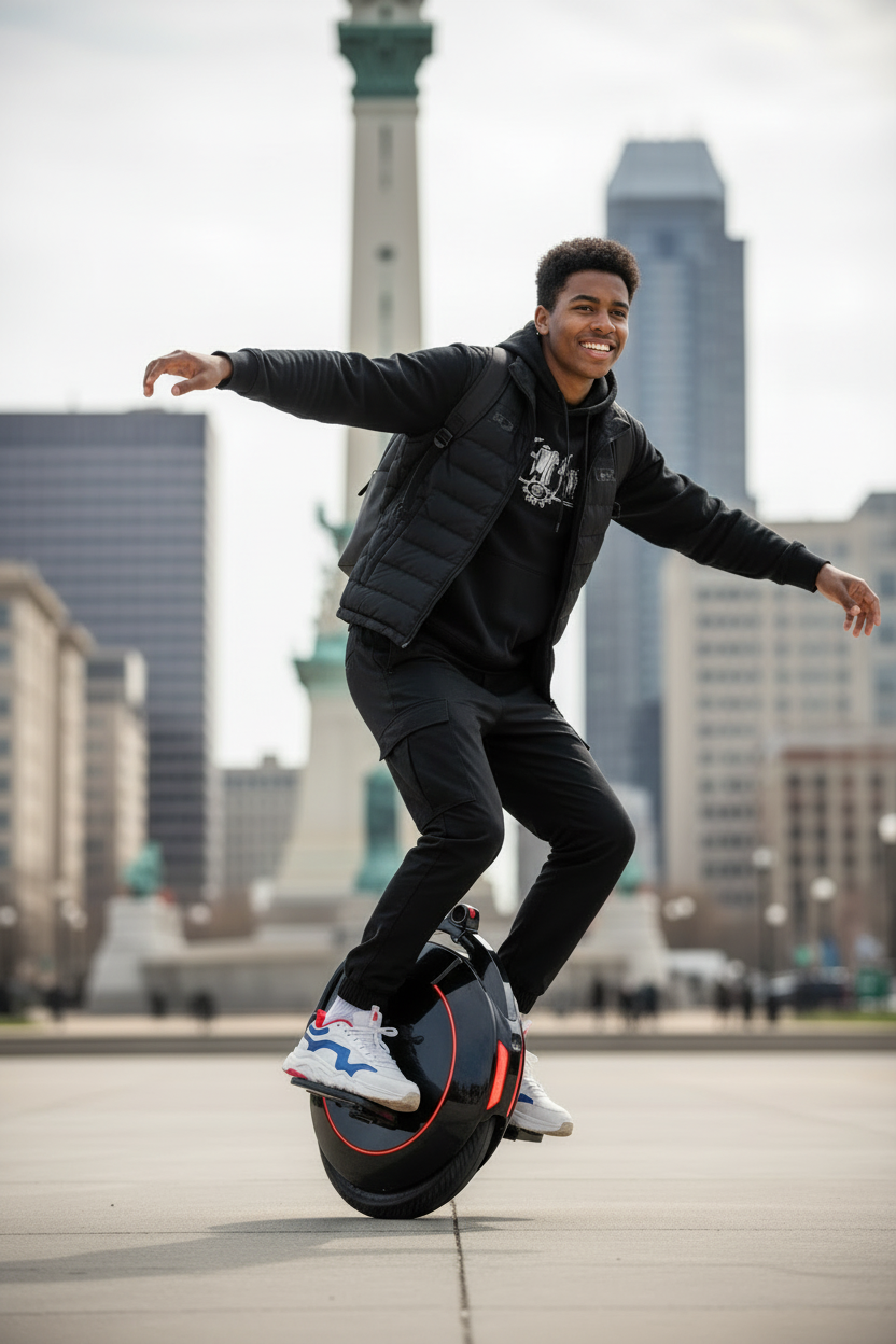 Smart Electric Unicycle | Self-Balancing One Wheel Scooter, 14" Tire, 72V Bluetooth & APP Control – Black