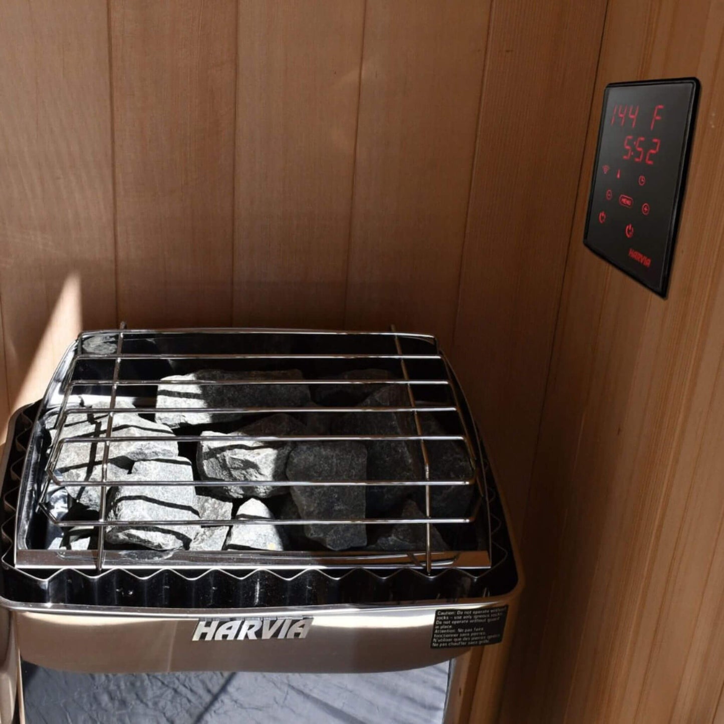 Harvia KIP60W 6KW UL Certified Electric Sauna Heater With Xenio CX170 Digital WIFI Control & Sauna Stones (SAK34791)