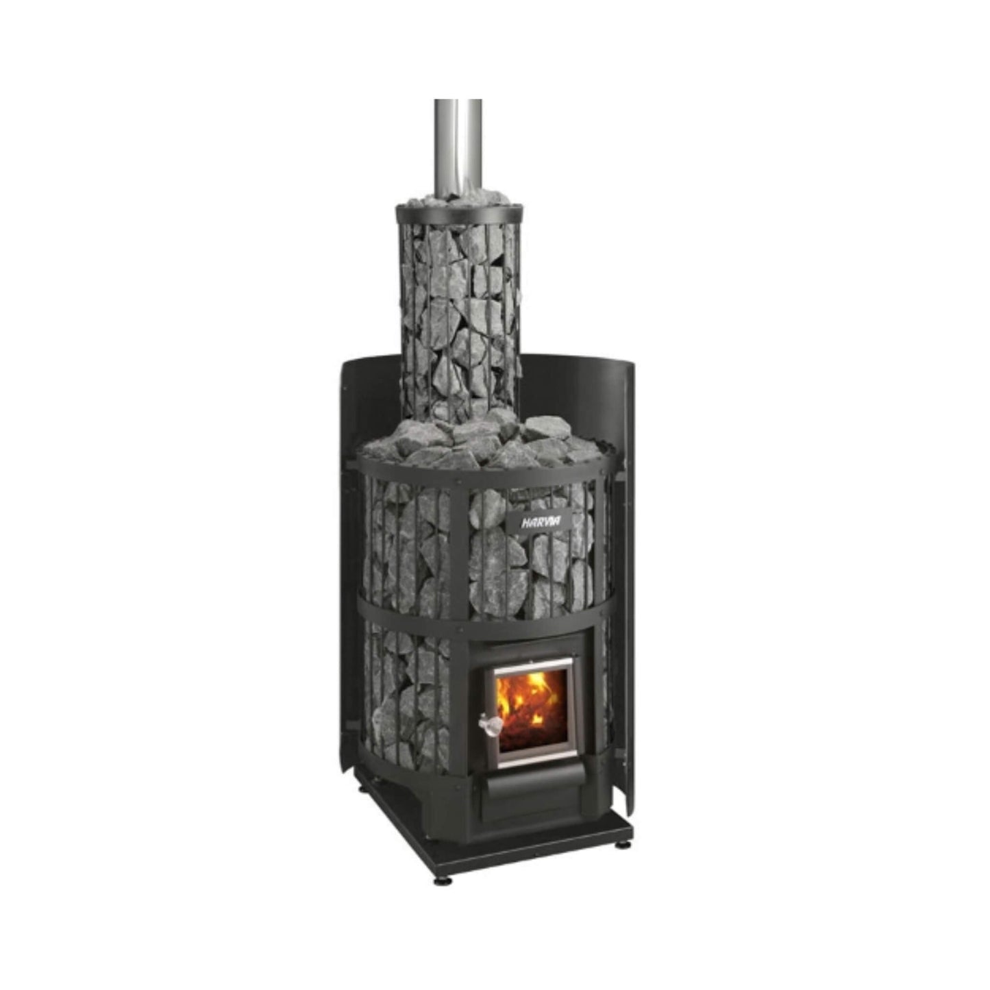 Harvia Legend 150 16KW Wood-Burning Sauna Stove Package [LGND-PKG-BK/SS] (SAK65148)