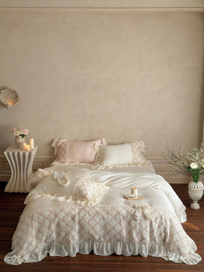 Haute Pearl TENCEL™ Bedding Set / White Romance