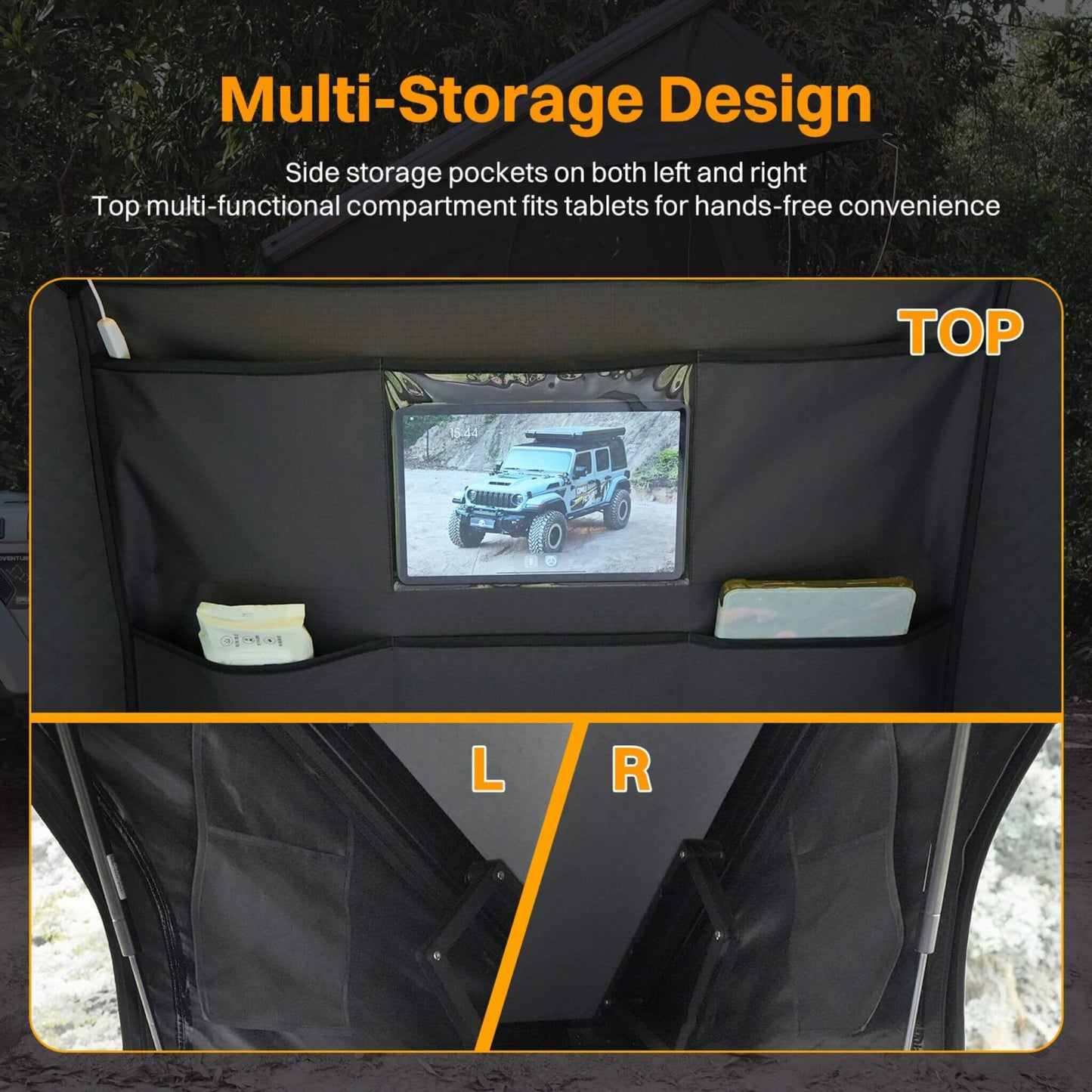 Trailora Altitude Heavy-Duty Hard-Shell Rooftop Tent With Ladder [2-3 Person] (SAK93120)