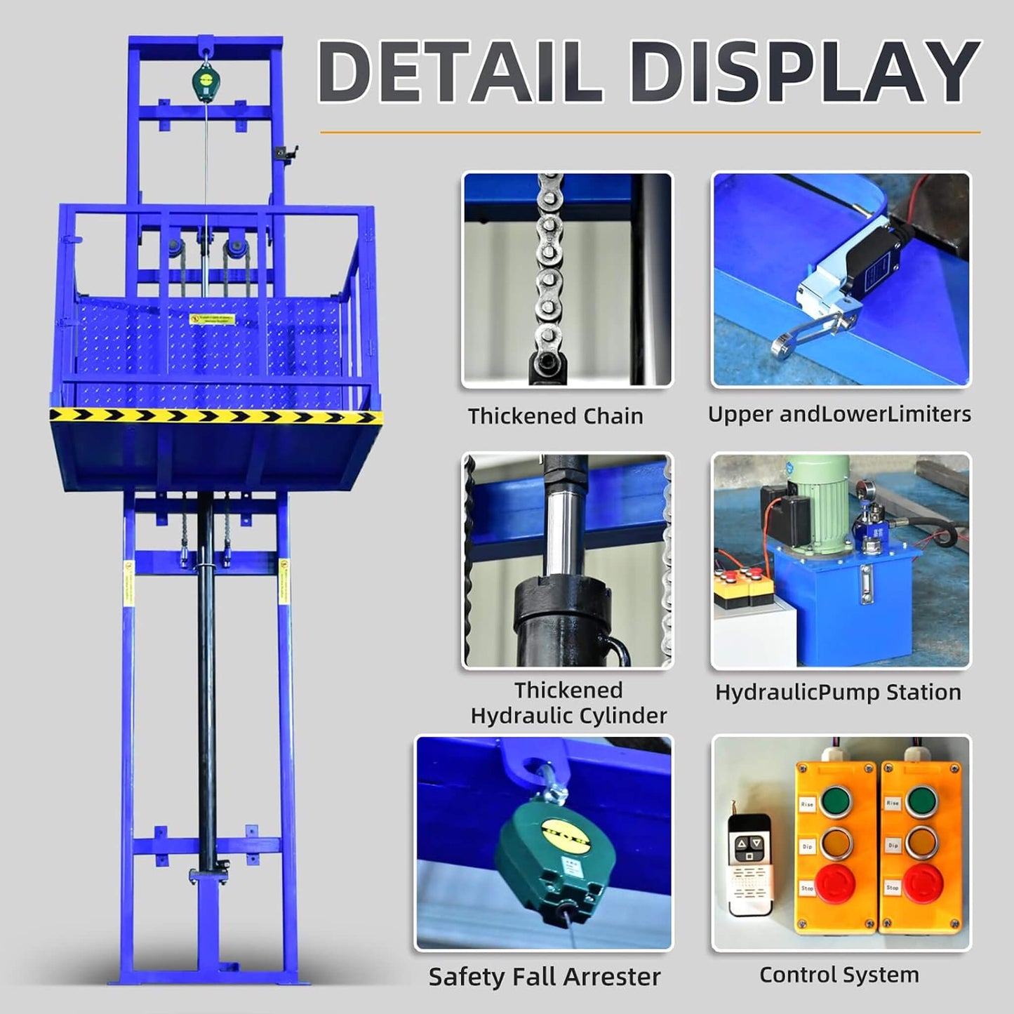 Heavy-Duty 2200 LBS Electric Hydraulic Lift Platform With Anti-Fall (SAK19456)