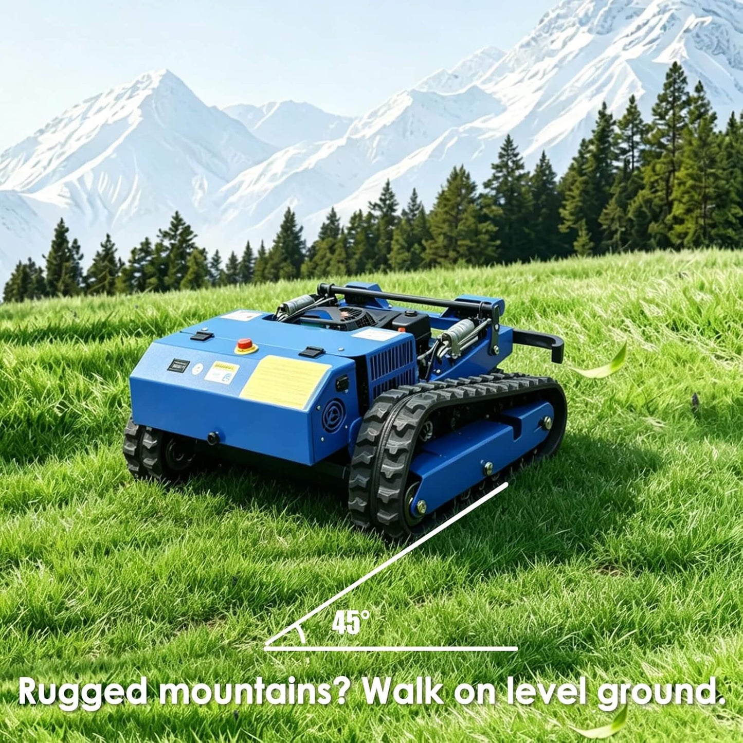 Heavy-Duty 224CC Remote-Controlled Lawn Mower With 21-Inch Deck & Industrial Remote (SAK90831)