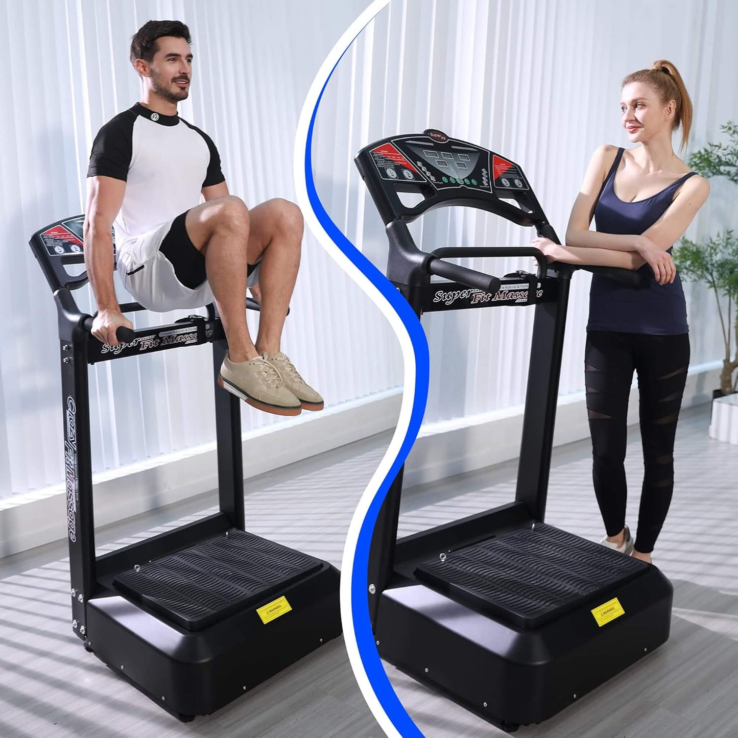 Rovix Heavy-Duty 400LBS Whole Body Vibration Plate Workout Machine (SAK57390)