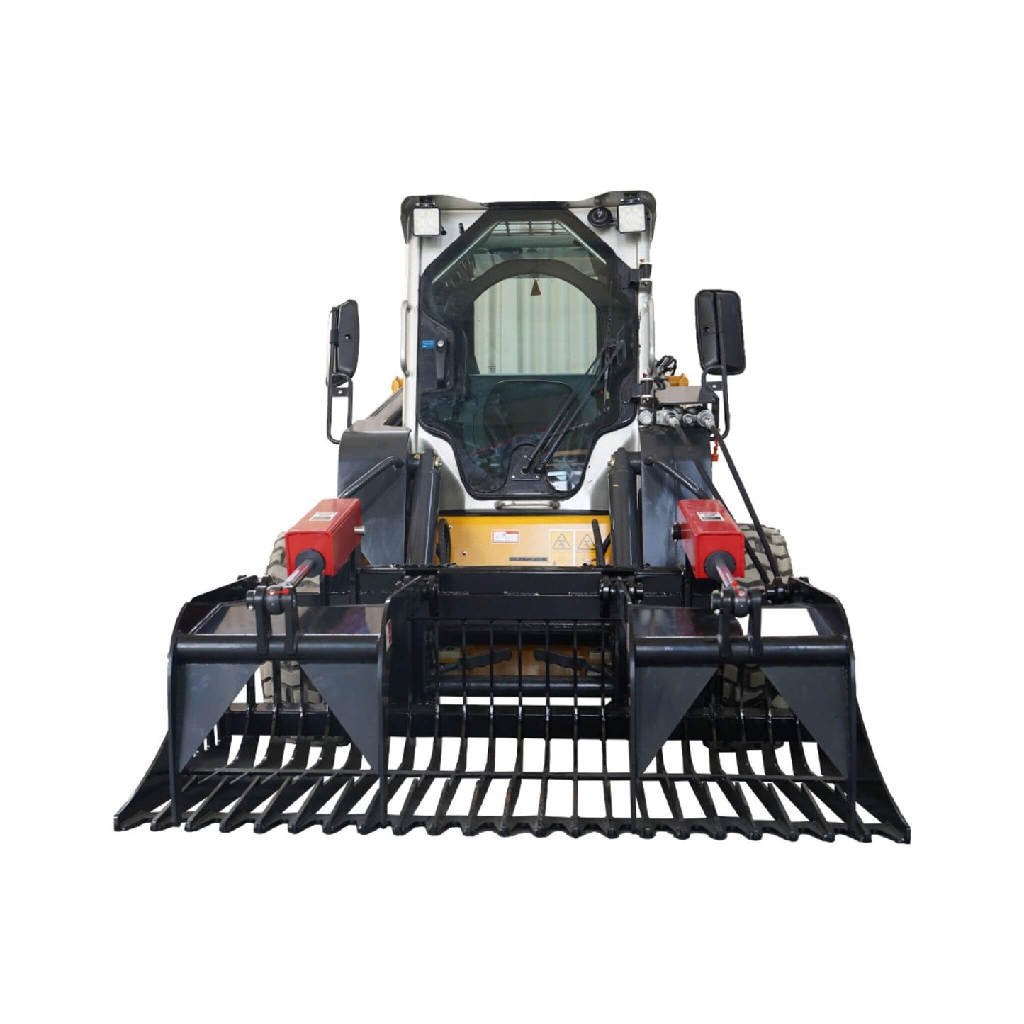 Heavy-Duty 72-Inch Rock Grapple Bucket Skid Steer Attachment With Quick Attach (SAK85019)