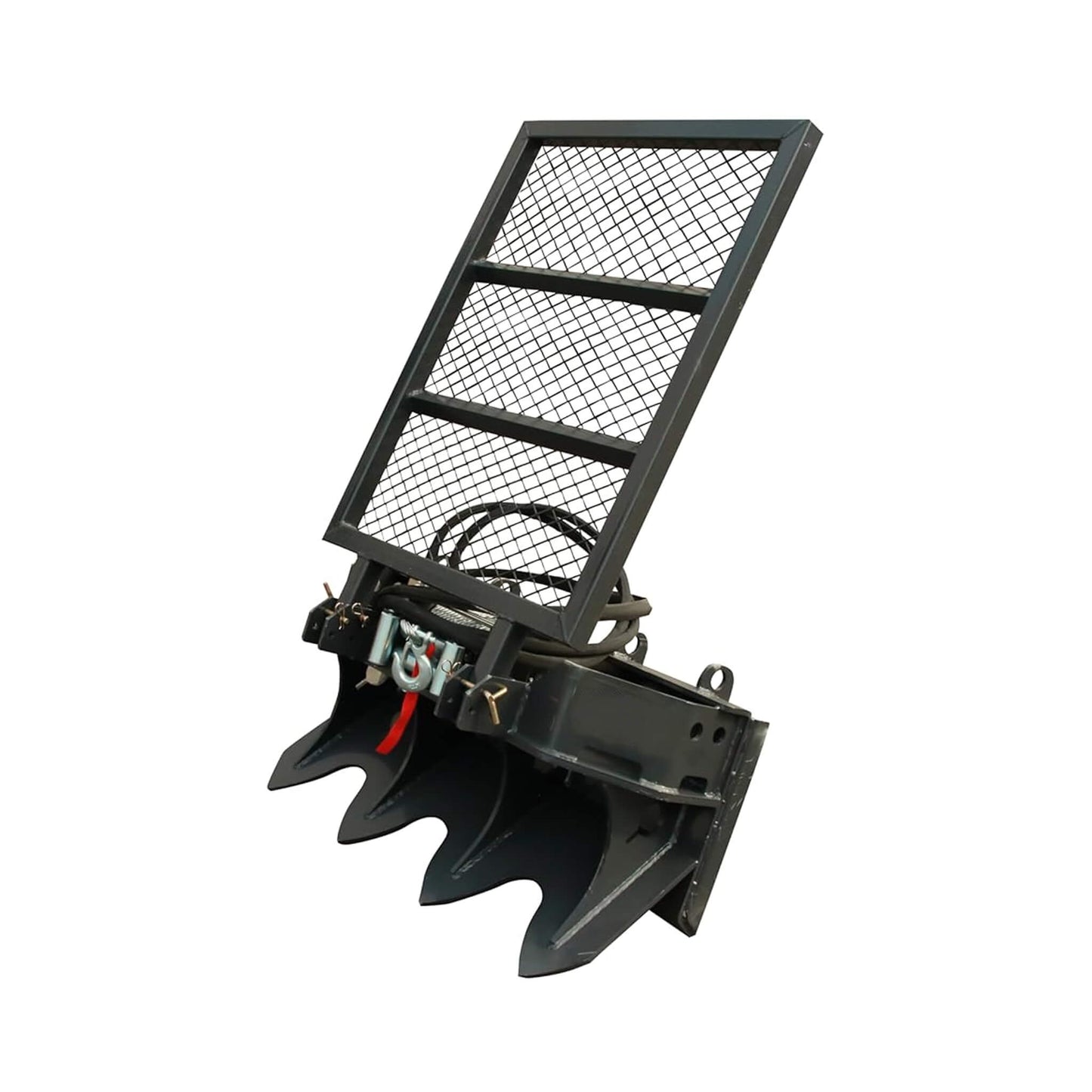 Heavy-Duty 7.5T Forestry Logging Winch Skid Steer Attachment With 100FT Steel Cable (SAK63902)