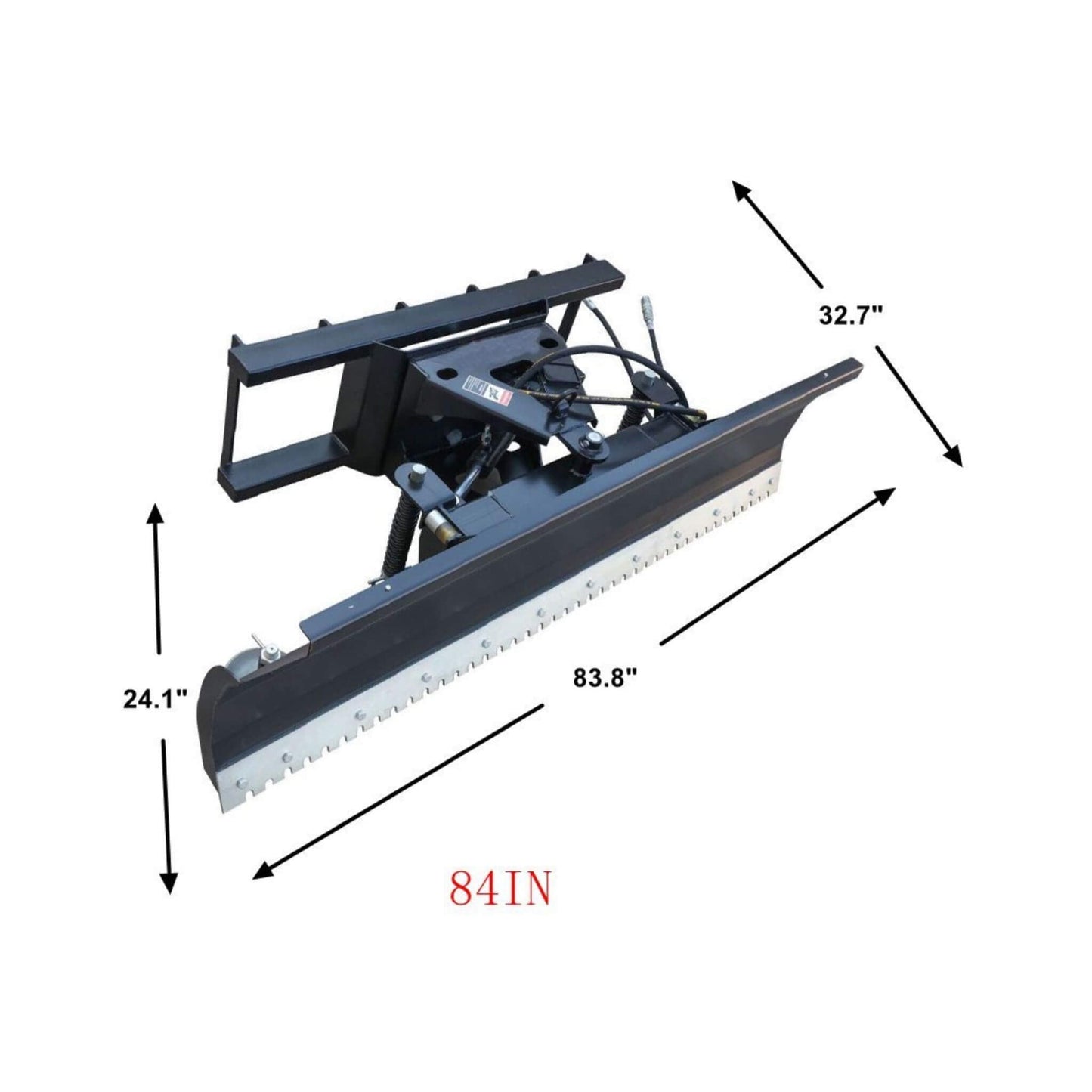 Heavy-Duty 84-Inch Snow Plow Attachment With Dozer Blade (SAK55703)