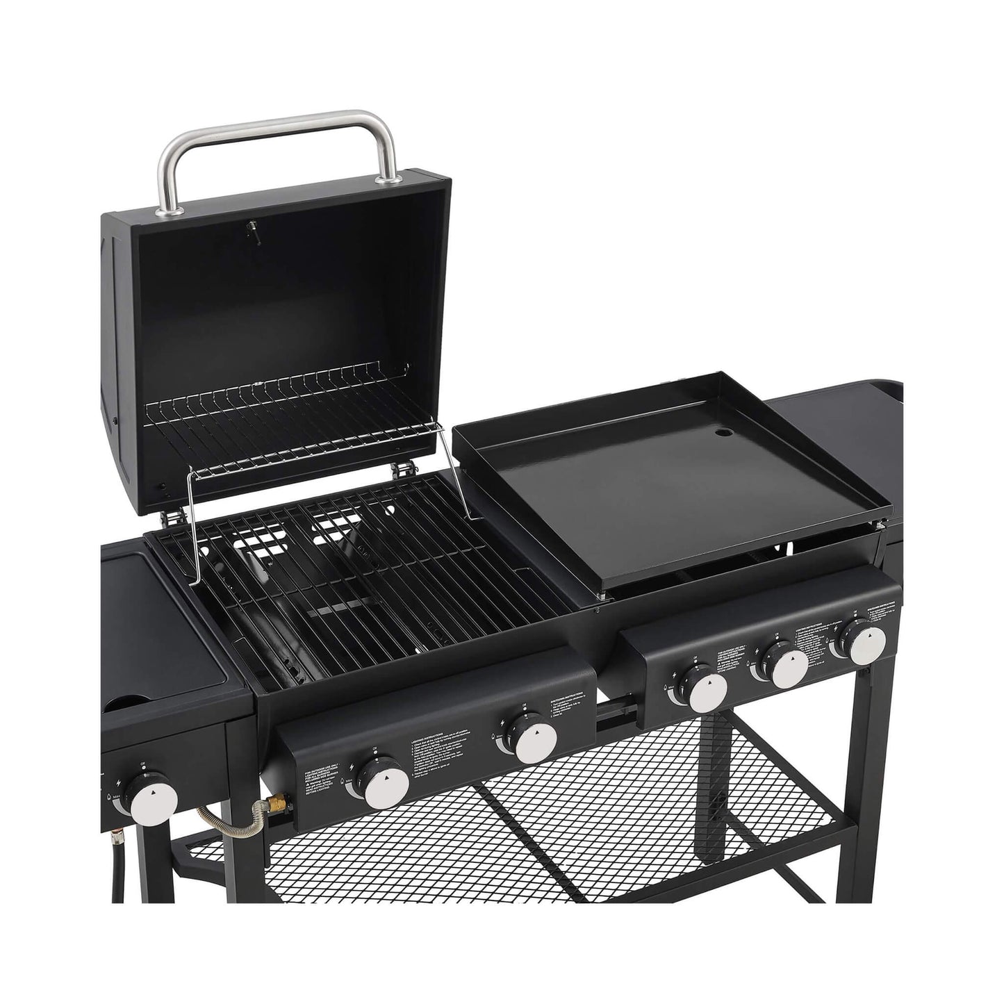 Castelle Flame Heavy-Duty All-In-One Outdoor 5-Burner 56K BTU Liquid Propane Grill (SAK57124)
