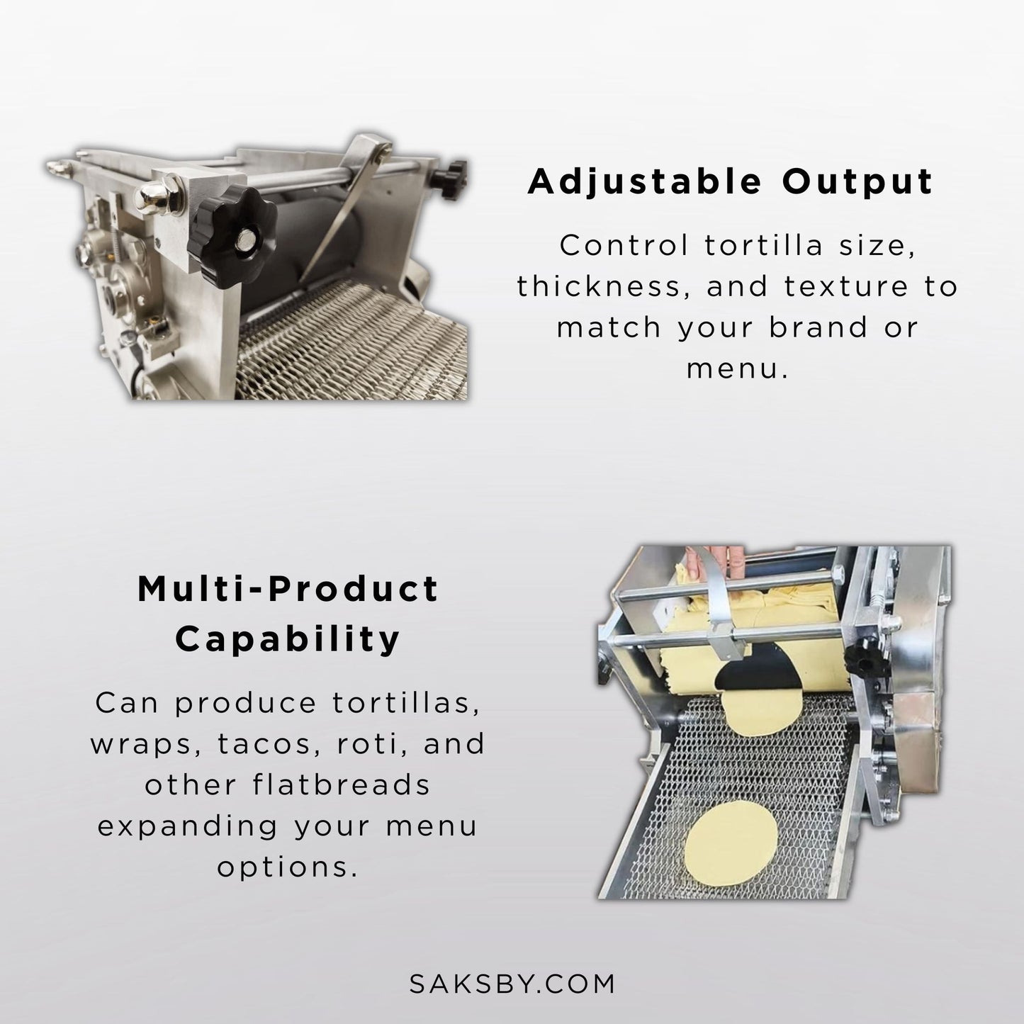 Heavy-Duty Commercial Automatic Corn Tortilla Making Machine (SAK60513)