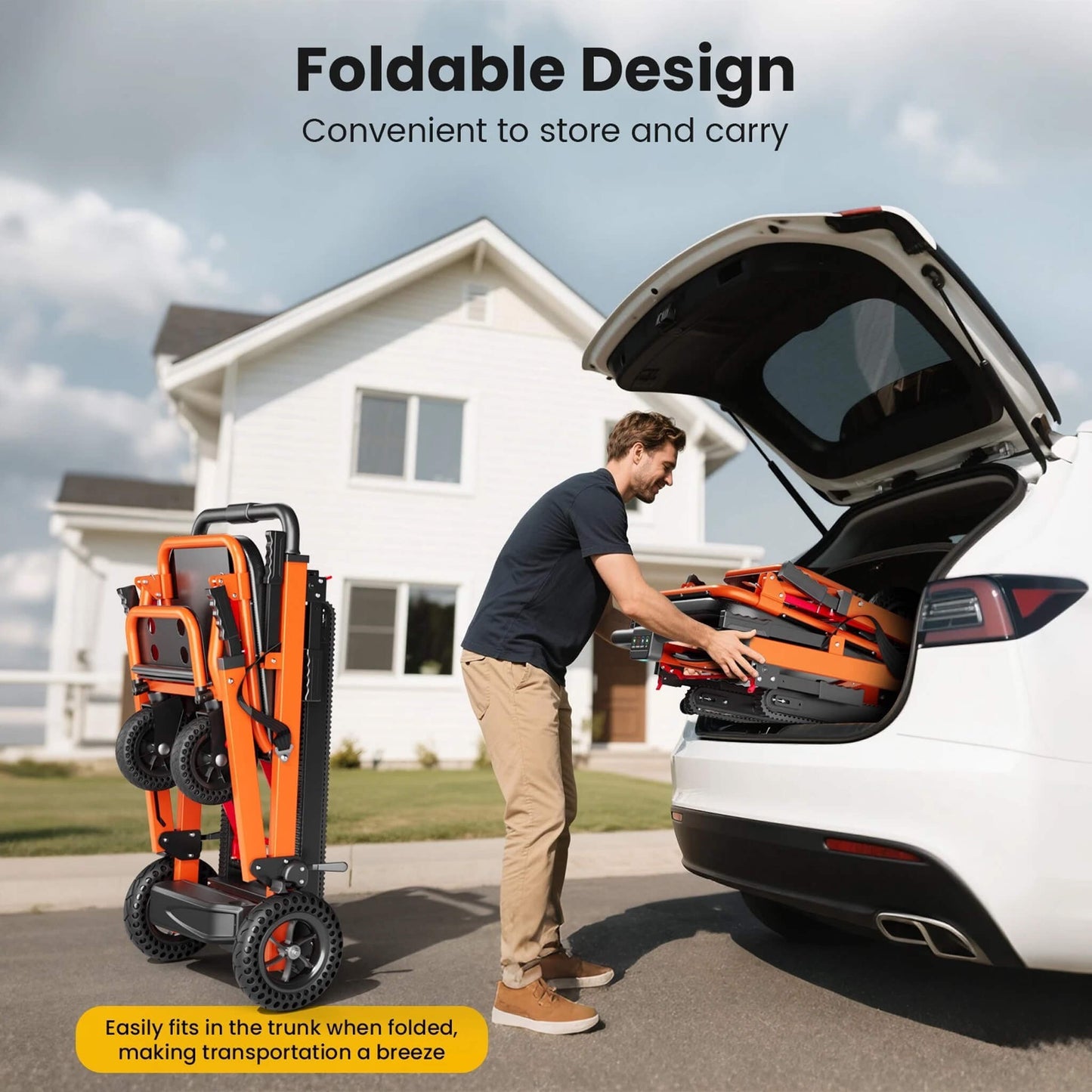 Motivo Heavy-Duty 440LBS Motorized Stair Climbing Wheelchair [FDA-Approved] (SAK47103)