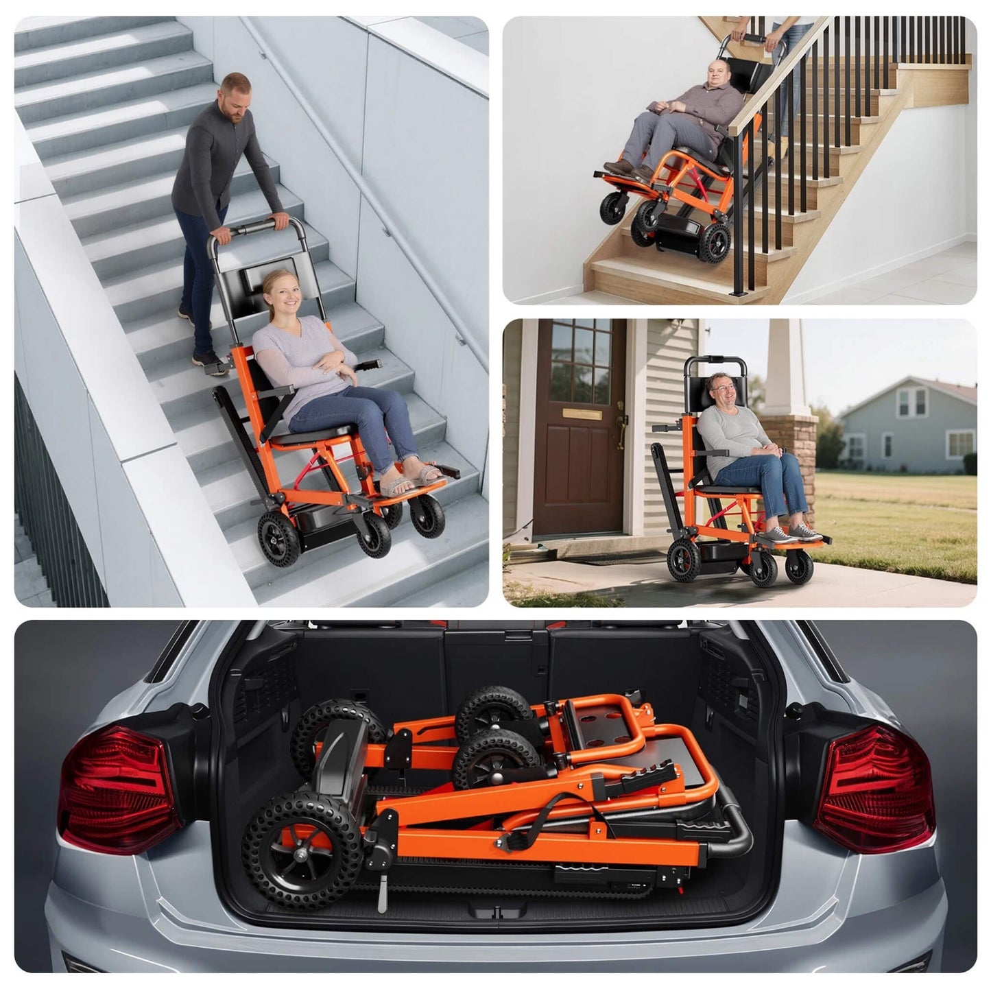 Motivo Heavy-Duty 440LBS Motorized Stair Climbing Wheelchair [FDA-Approved] (SAK47103)