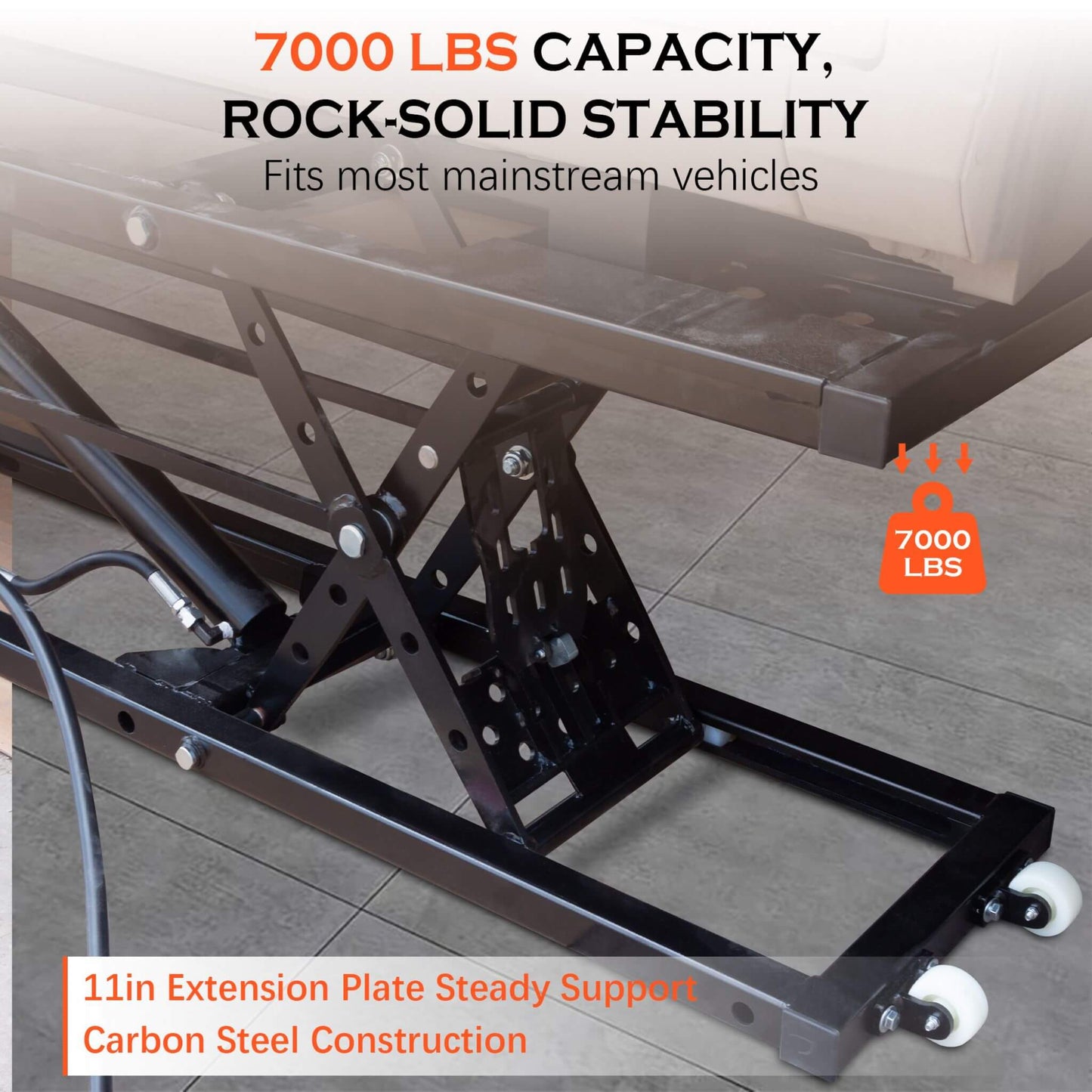 Heavy-Duty Portable 7000 LBS Car Lift Jack With Locking Levels (SAK10574)