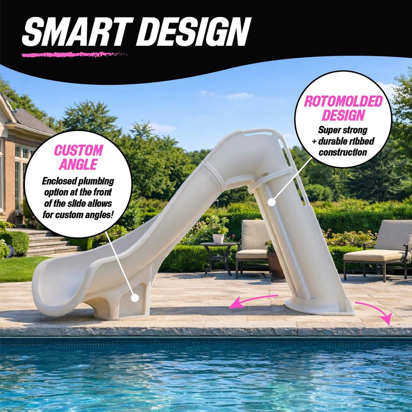 Heavy-Duty Commercial Reinforced Leak-Proof Waterslide With Handrails (SAK93157)