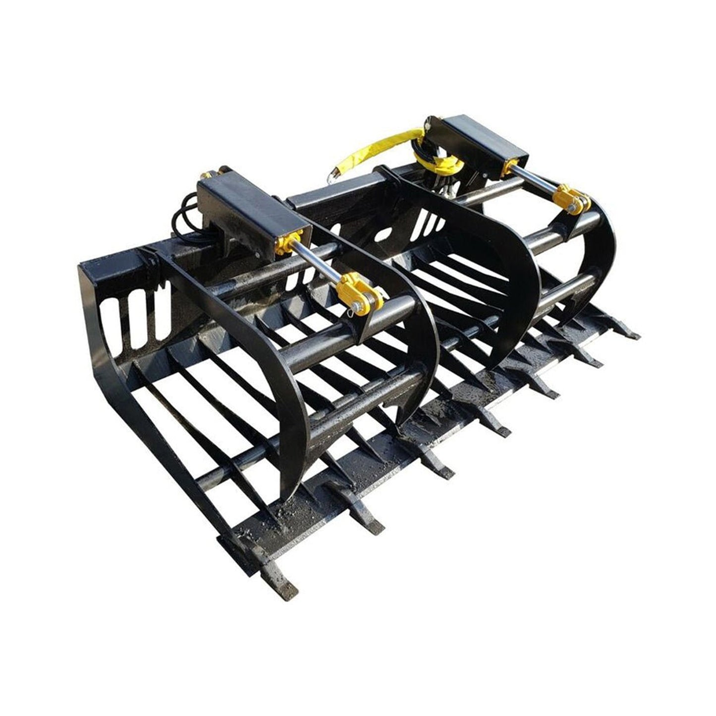 Heavy-Duty Rock Grapple Skidsteer Attachment With Universal Quick Attach, 78-Inch (SAK16483)
