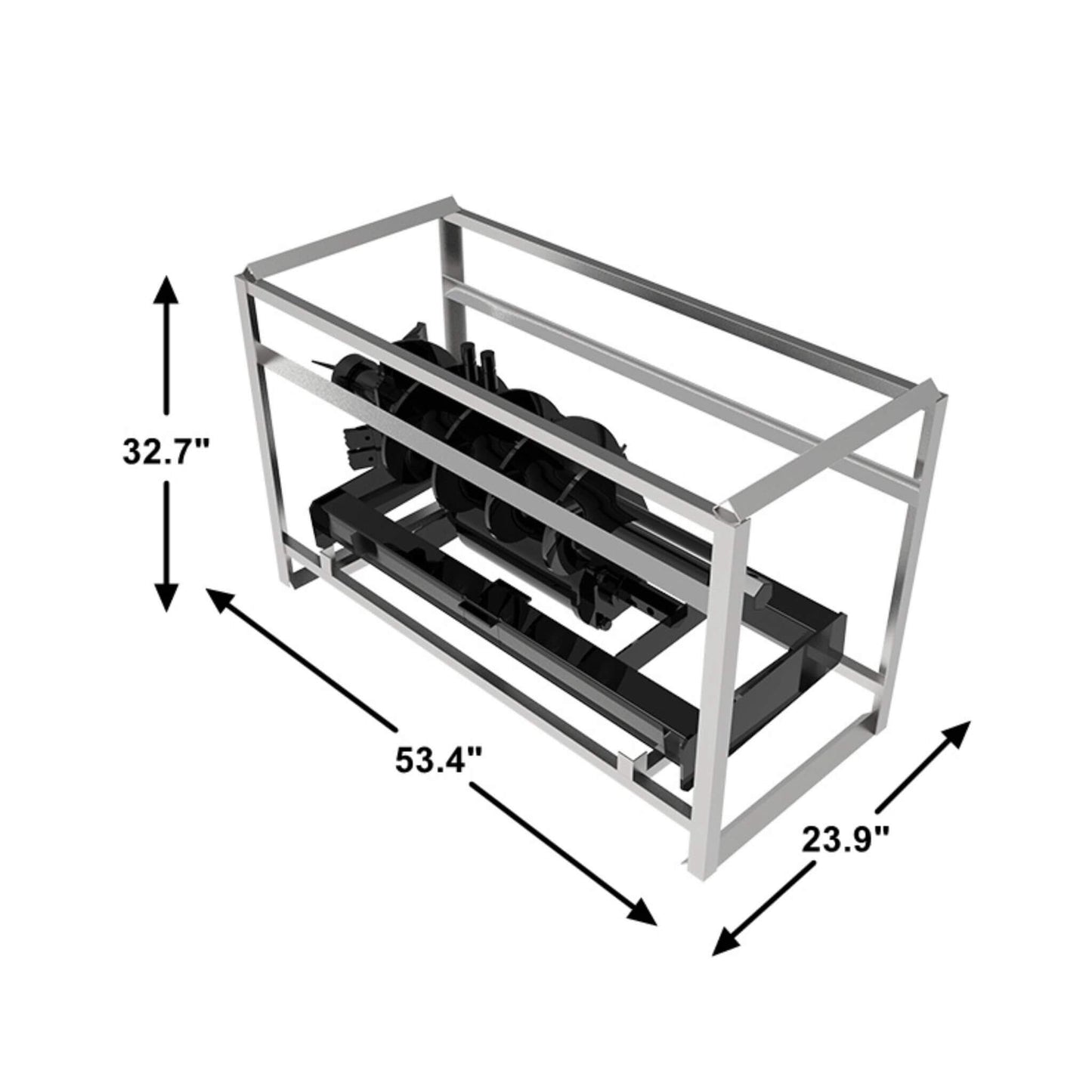 Heavy-Duty Skid Steer Auger Drive Attachment With 12-Inch Post Hole Bit (SAK25169)