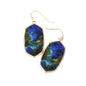 Hexagon Druzy Dangle Earrings
