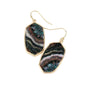 Hexagon Druzy Dangle Earrings