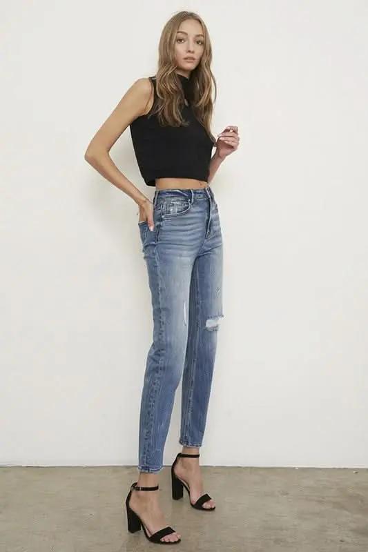 Women's High Rise Jeans Women's Jeans - High Rise Slimming Fit - Contemporary Denim