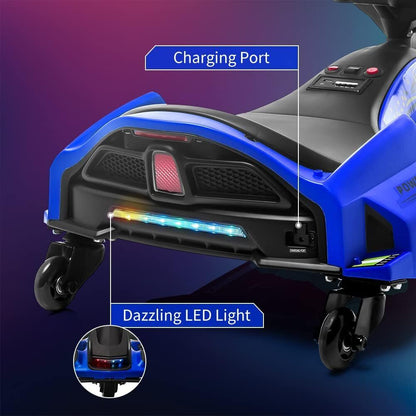 High-Speed Drift Ride-On Car for Kids with Music and LED Lights - 24V