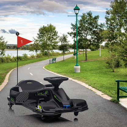 High-Speed Drift Ride-On Car for Kids with Music and LED Lights - 24V