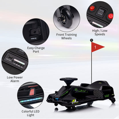 High-Speed Electric Drift Car for Kids - 24V Ride-On Drifting Cart