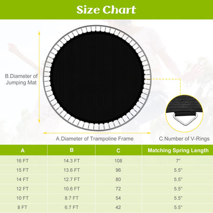High-Elastic PP Replacement Jumping Mat-16 ft