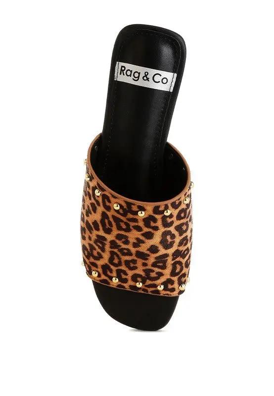 Shoes Rag Company Hilsa Leopard Print Slip-On Flats - Stylish Comfort Footwear for Women