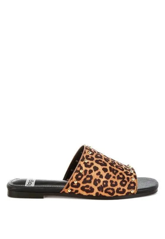 Shoes Rag Company Hilsa Leopard Print Slip-On Flats - Stylish Comfort Footwear for Women