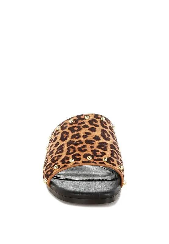 Shoes Rag Company Hilsa Leopard Print Slip-On Flats - Stylish Comfort Footwear for Women