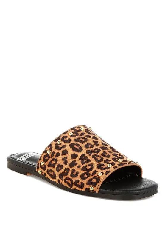 Shoes Rag Company Hilsa Leopard Print Slip-On Flats - Stylish Comfort Footwear for Women