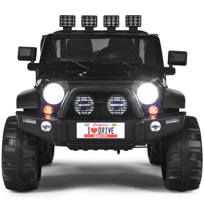 HoneyJoy 2 Seater Ride On Truck for Kids - 12V RC Electric Vehicle with Storage