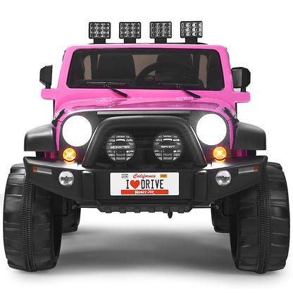 HoneyJoy 2 Seater Ride On Truck for Kids - 12V RC Electric Vehicle with Storage