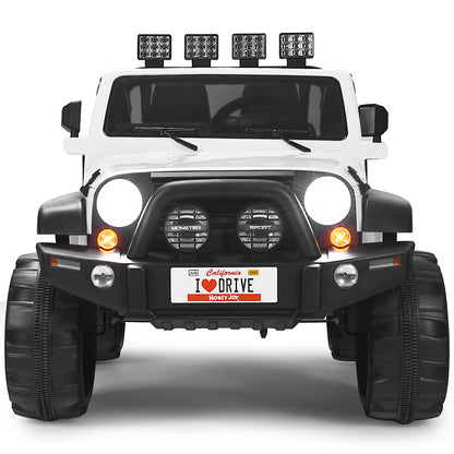 HoneyJoy 2 Seater Ride On Truck for Kids - 12V RC Electric Vehicle with Storage