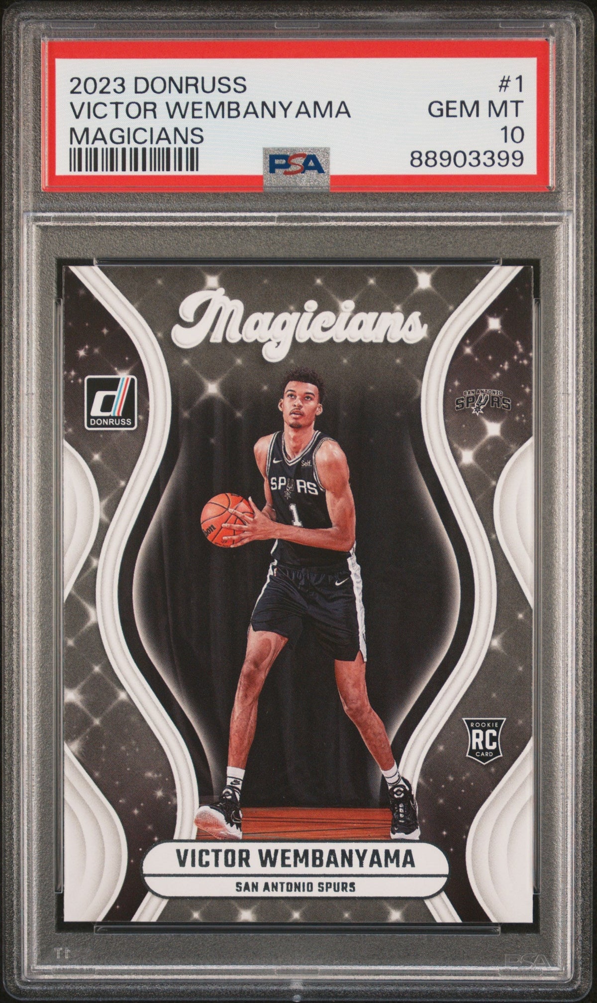 Graded 2023 Panini Donruss Victor Wembanyama #2 Magicians Rookie RC Basketball Card PSA 10 Gem Mint