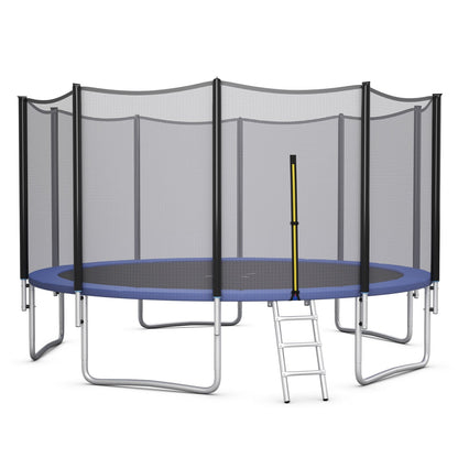 8/10/12/14/15/16 Feet Outdoor Trampoline Bounce Combo with Safety Closure Net Ladder-16 ft