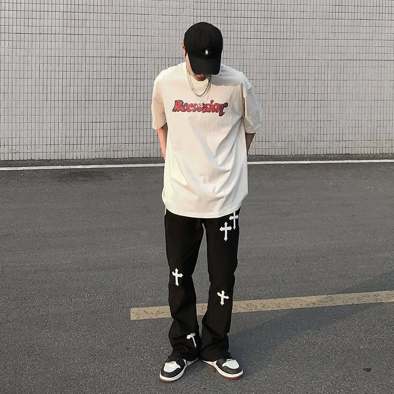 Icclek High Street Loose Casual Pants - # BOAA13410014