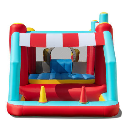 5-in-1 Ice Cream Inflatable Bounce House with Ball Pit and Slide with 480W Blower