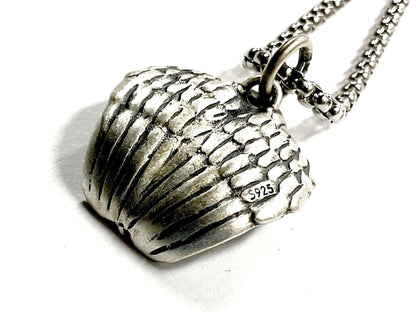 Gothic Sterling Silver Angle Wing Necklace