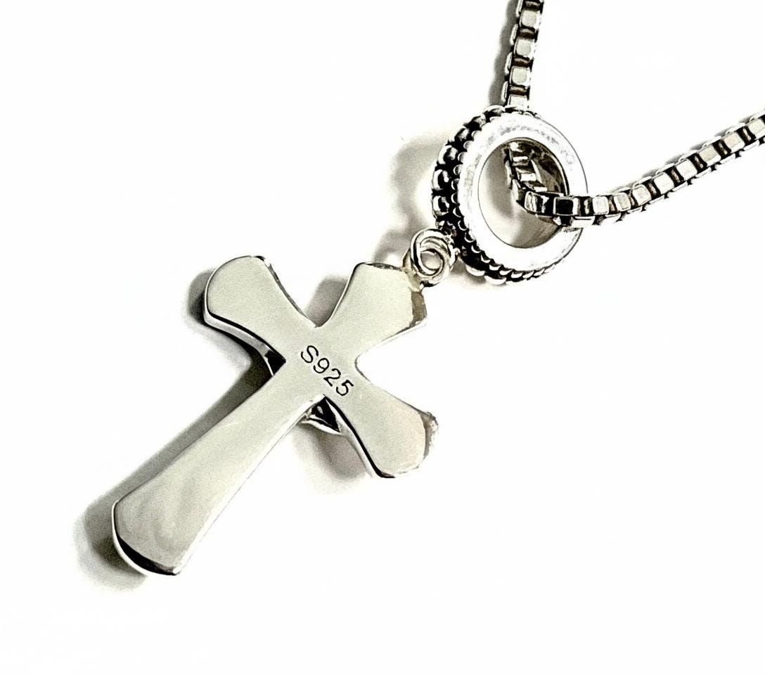 Small Sterling Silver Celtic Vine Cross Necklace