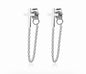 Cross Tassel Chain Back Earrings, Waterproof Jesus Jewelry