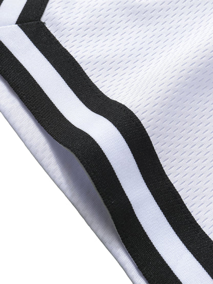 Loki & Ivy Classic Stripe Trim Basketball Shorts