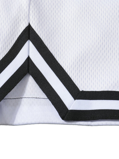 Loki & Ivy Classic Stripe Trim Basketball Shorts